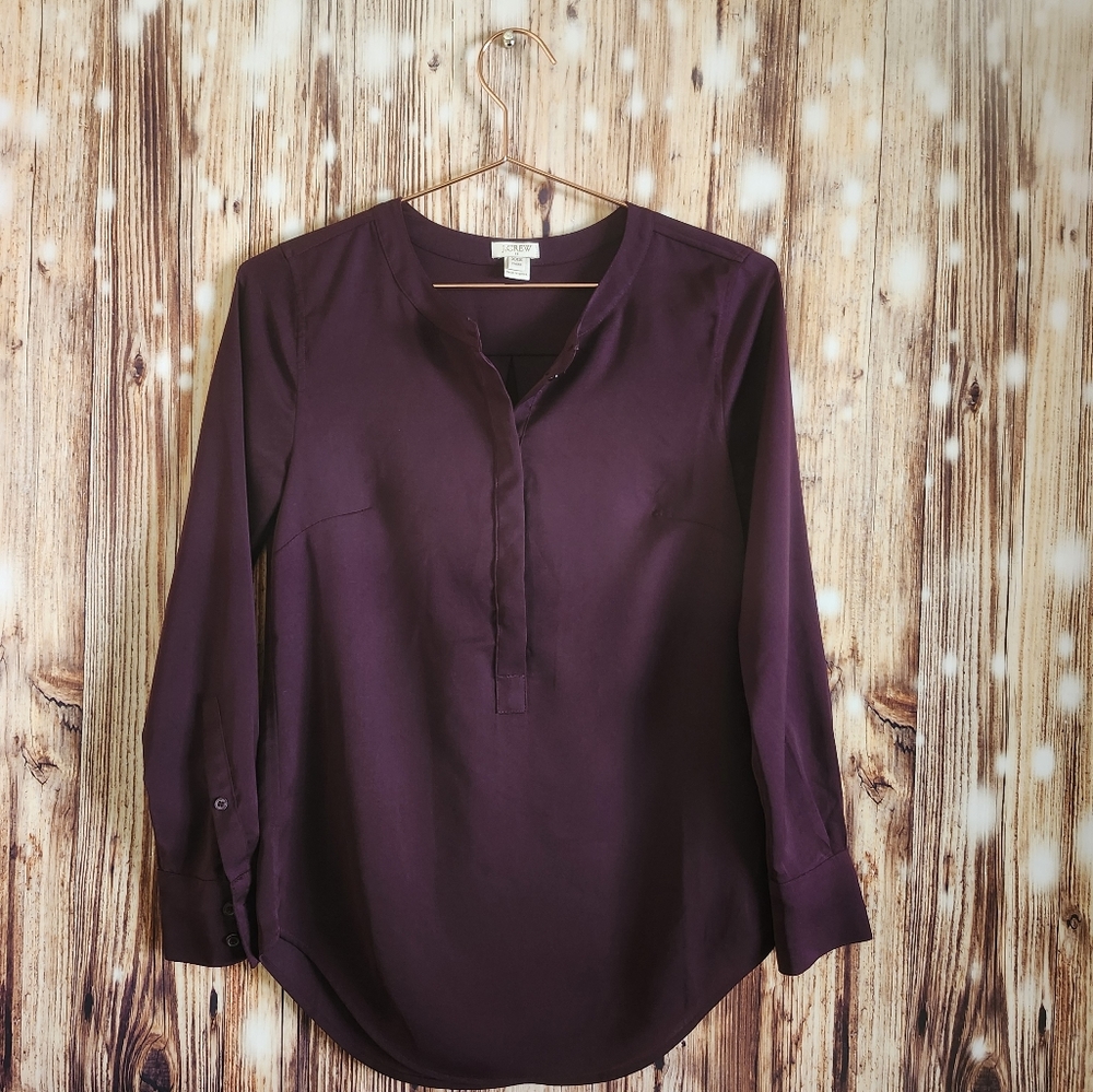 J.Crew Maroon  Petite Blouse